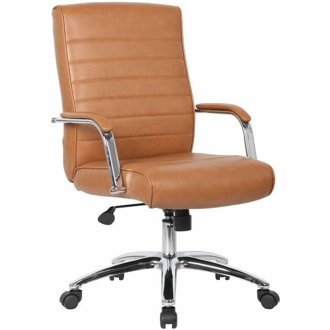 Boss Office Products Chair Conference Ribbed Carame BOP696CRBCML