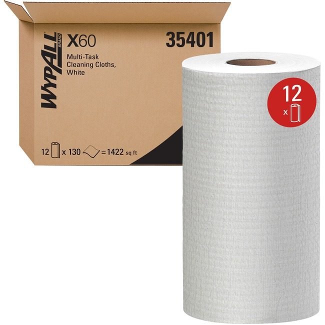 Kimberly-Clark Professional Kleenex / Scott / WypAll / Kimtech Cloths Reusable Roll White KCC35401