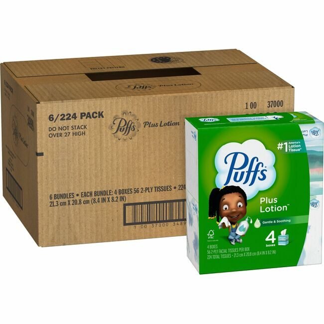 Procter  Gamble P&G Professional / product-specific brand Tissue Puffs Plus 4CUBES PGC34899CT
