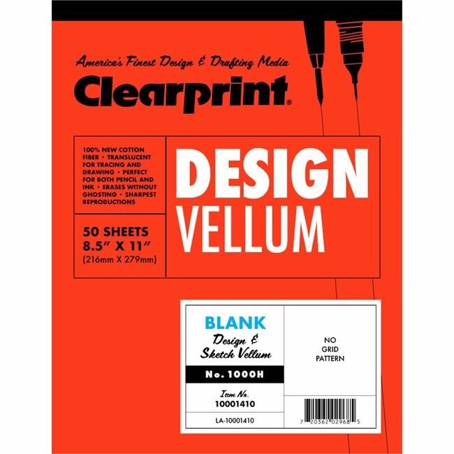 Clearprint / Chartpak Pad Vellum 8.5X11 We CLE10001410