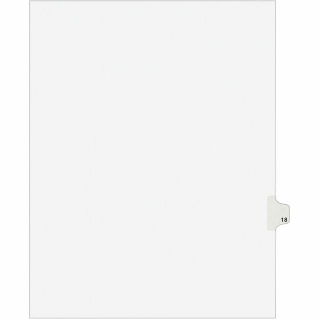 Avery Products Corporation Dividers Index Sidetab 18 AVE01018