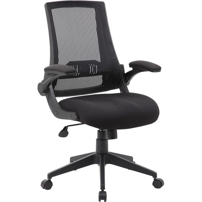 Boss Office Products Chair Task Fliparm Mesh Black BOPB6776BK