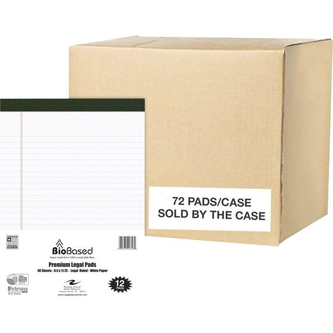 Roaring Spring Paper Products Legal Pad Bio-Pre 8.5X11.75 ROA24326CS