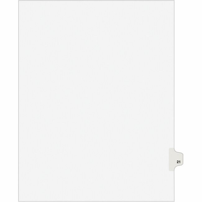 Avery Products Corporation Dividers Index Sidetab 21 AVE01021