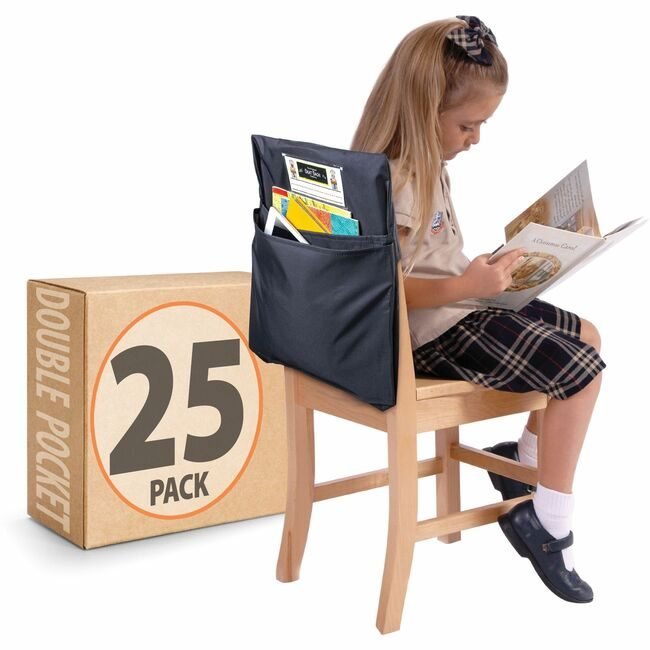The Original Seat Sack Company Pckt Chr Double 14IN 25 Pack Black SSK24193