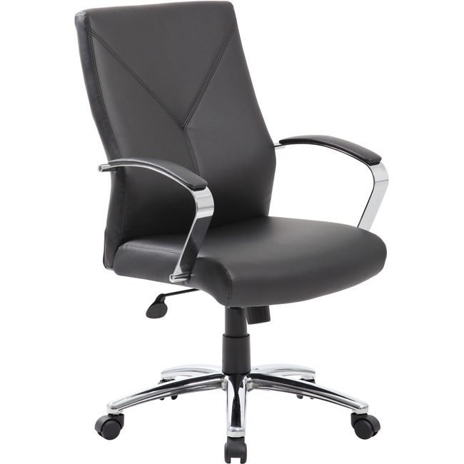 Boss Office Products Leatherplus Exec. Chair BOPB10101BK