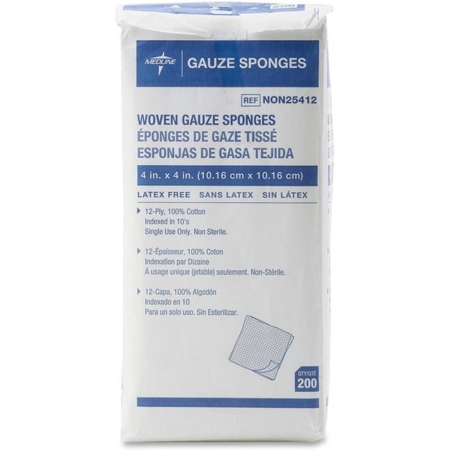 Medline Industries Gauze 12PLY 4"X4" MIINON25412