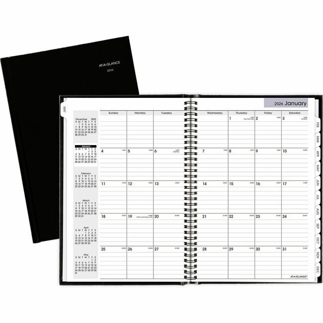 ACCO Brands AT-A-GLANCE Book Appt Premiere 8X12" Black AAGG470H-00