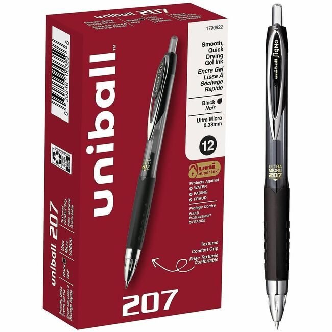Mitsubishi Pencil Co. / uni-ball Pen Gel Black 0.38 Dz UBC1790922