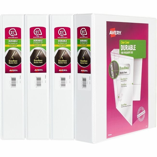 Avery Products Corporation Binders Dv 1.5" White 4 Pack AVE17576