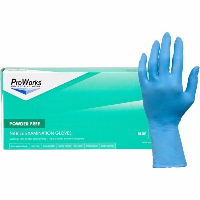 Hospeco Brands Group Glove Nit Extcuff Blu Xlg HOSN108EPFXLG