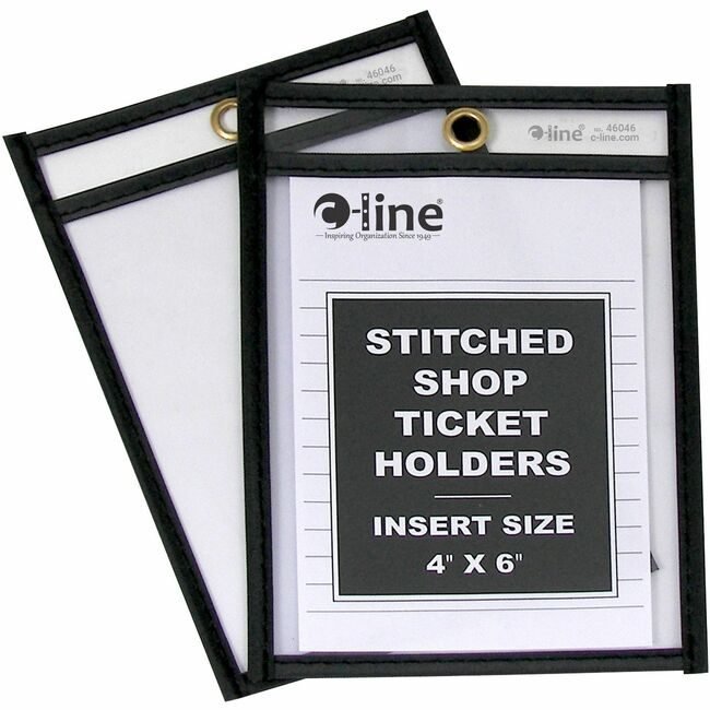 C-Line Products Holder Shopticket 4X6 Cl/Bk CLI46046