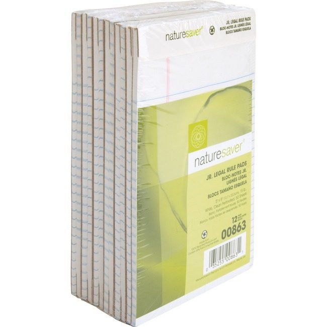 Nature Saver Pad Jr Legal 5X8 12 Pack We NAT00863