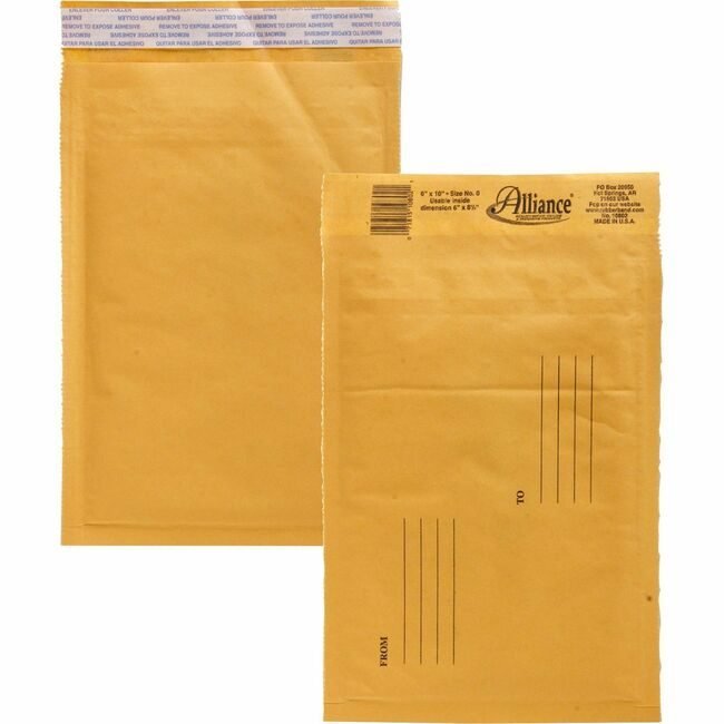 Alliance Rubber Company Mailer #0 6X10TOFR25CT ALL10802