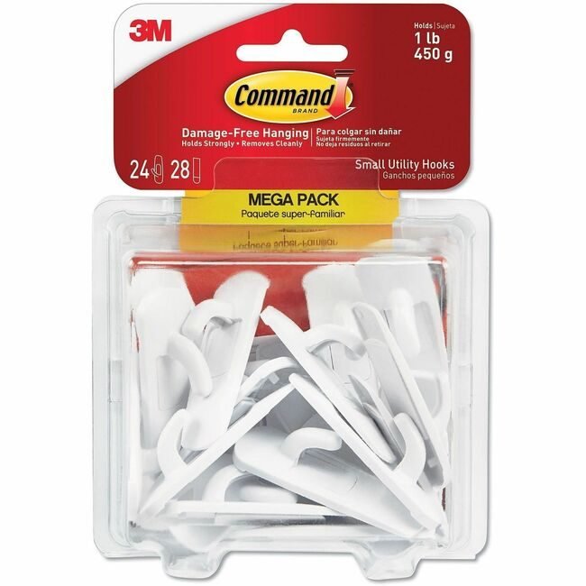 3M Company Hooks Small 24 Pack White MMM17002MPES
