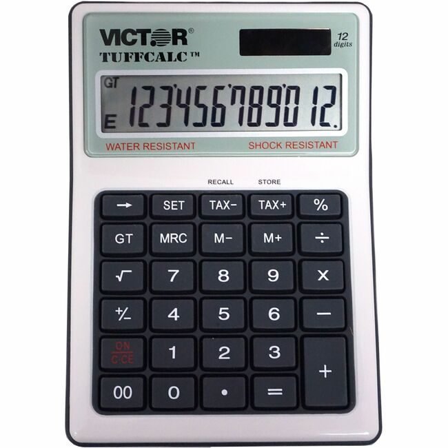 Victor Technology Calc 12DGT Wtr/Shockrsistnt VCT99901
