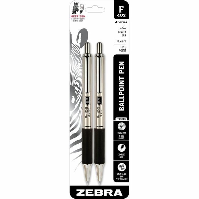 Zebra Pen Corporation Ballpt Rt F402 2/PK ZEB29212