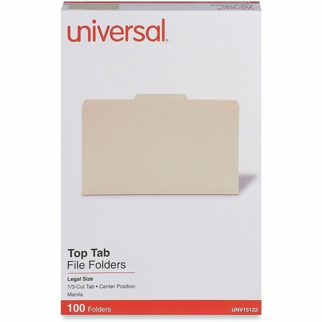 Universal Office Products Folder Mla 1/3CT Legal POS2 UNV15122