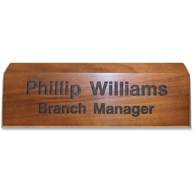Xstamper Sign Dsk Engrvd Walnut 2X8 XSTK82