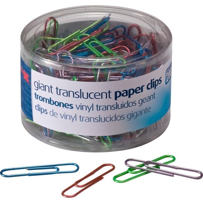 Officemate Clips Paper Giant Trnslcnt OIC97212