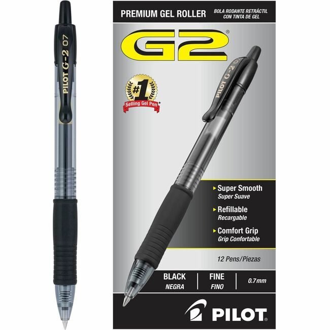 Pilot Corporation of America Pen Gel G2 Fine Black PIL31020