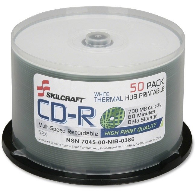 SKU-LEVEL VERIFICATION REQUIRED Spindle Disc Cd-R 52X 700MB NSN6269521
