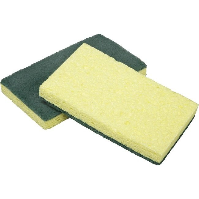 Sponge Scrub Heavy-Duty Ylw/Grn NSN5664130