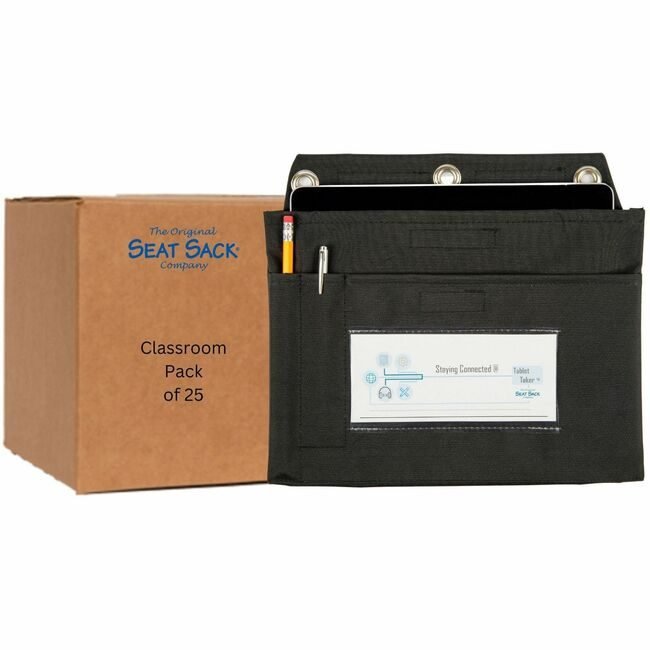 The Original Seat Sack Company Pouch Tblt Dsk Large 25 Pack Black SSK70193L
