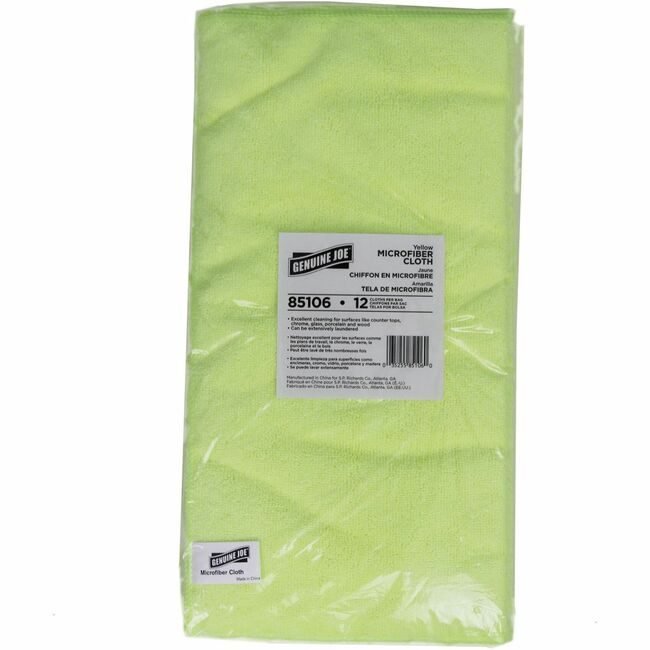 Genuine Joe Cloth Microfiber Yellow GJO85106CT