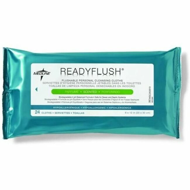 Medline Industries Wipes Flshbl 8X10 24PK/CT MIIMSC263810