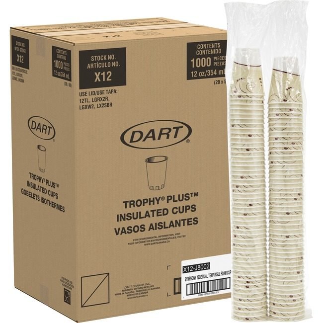 Dart Container Corporation Solo Cup Foam Ht/Cld Trophy 12OZ SCCX12J8002PCT