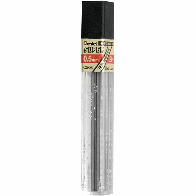 Pentel of America Refill Lead 0.5MM 2H Black PENC505-2H