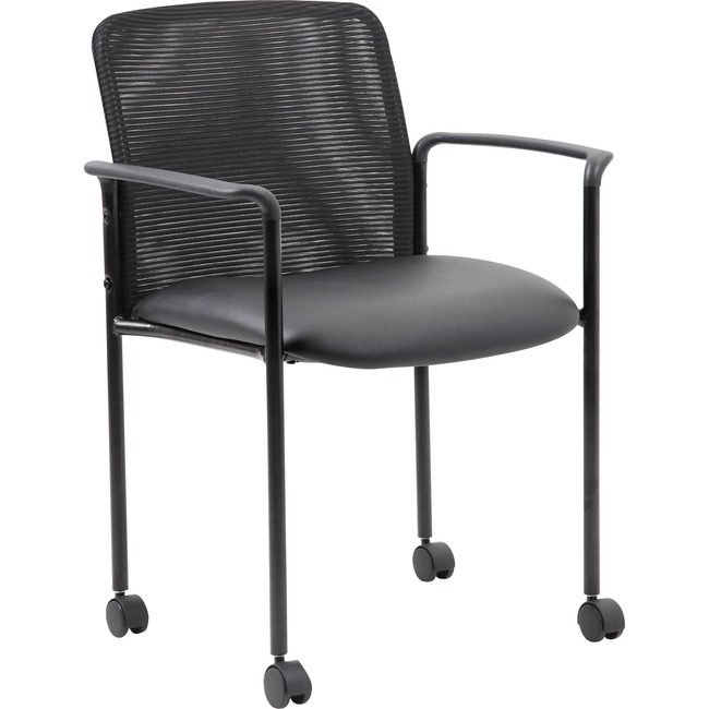 Boss Office Products Chair Stacking Mesh Casters Bl BOPB6909RCS