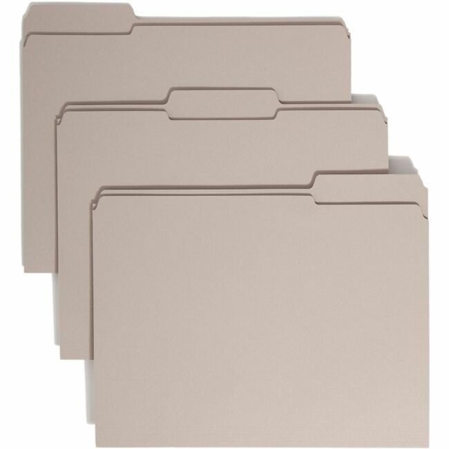 Smead Manufacturing Co. Folder File Letter 1/3 AST Gray SMD12334