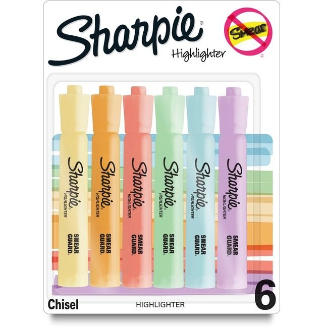 Sharpie / Expo / Prismacolor / Sanford Hiliter Shrp Tnk Pstl Assorted 6 Count SAN2157488