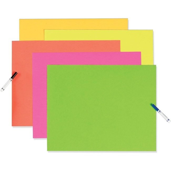 Pacon Corporation Board Poster 22X28 Flur Ast PAC104234