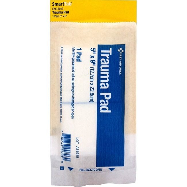 Acme United Corporation First Aid Only Pad 5X9" Trauma FAOFAE-5012