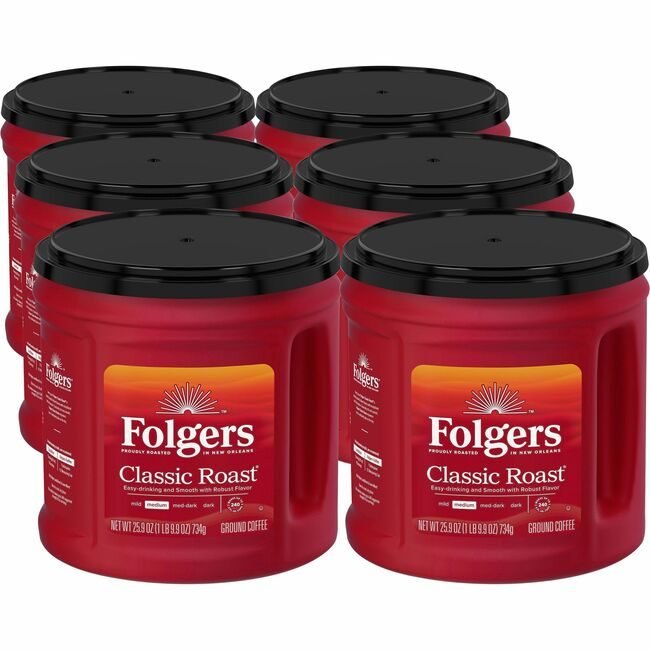 The J.M. Smucker Company Folgers Coffee Classic Can 25.9OZ FOL30407CT