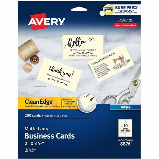 Avery Products Corporation Business Card Ij 10UP AVE08876