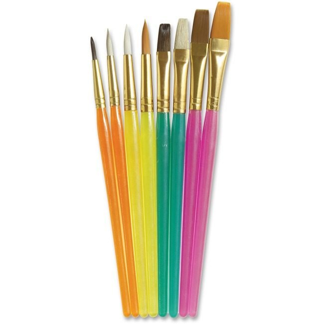Pacon Corporation Brush Paint Acrylic 8 Count Assorted PAC5133