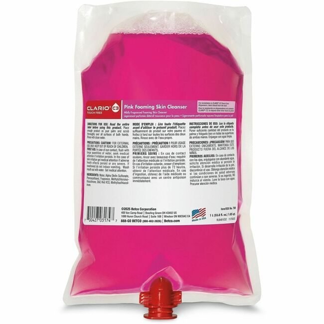 Betco Corporation Soap Foam Pink BET750H200