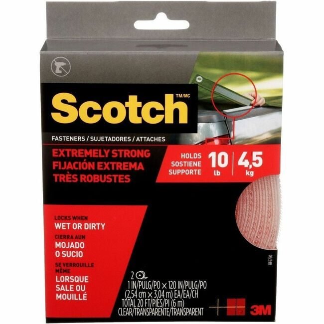 3M Company Fasteners 1INX10FT Clear 2/PK MMMRF6760
