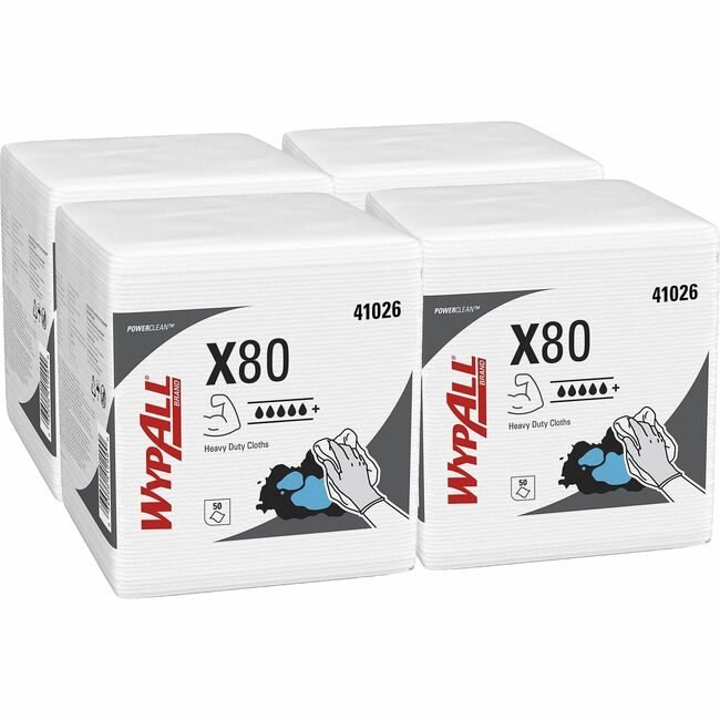 Kimberly-Clark Professional Kleenex / Scott / WypAll / Kimtech Wipers X80 Qtr Fold KCC41026