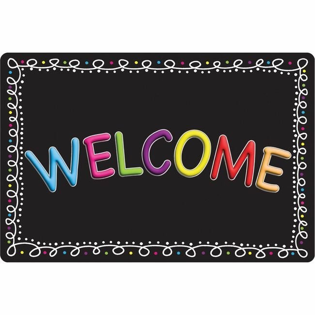 Ashley Productions Mat Welcome Chalk Loops ASH91513