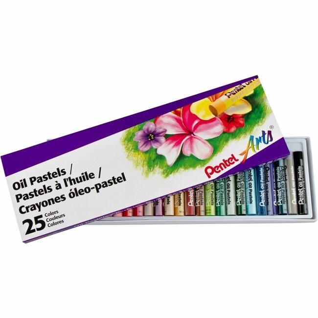 Pentel of America Pastel Oil Assorted 25 Count PENPHN-25
