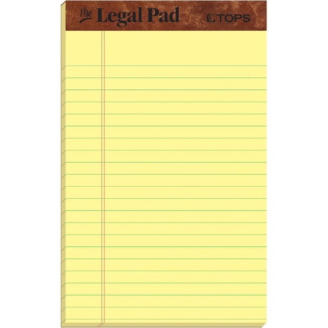 TOPS Products Pad Jr Legal 5X8 50SH Ca TOP7501