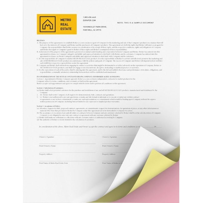 Xerox Corporation Paper Dig Carbonless 3-PART XER3R12425