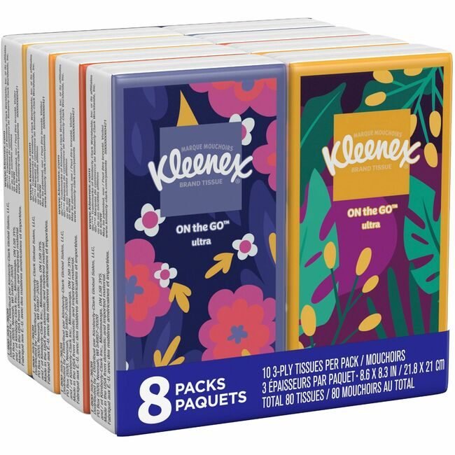 Kimberly-Clark Professional Kleenex / Scott / WypAll / Kimtech Tissue Facial Go Pks 8 Pack KCC46651