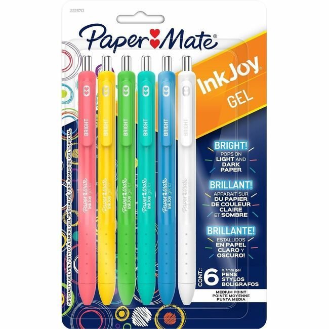Newell Brands Paper Mate Pen Gel Ij Bright Assorted 6 Count PAP2226713