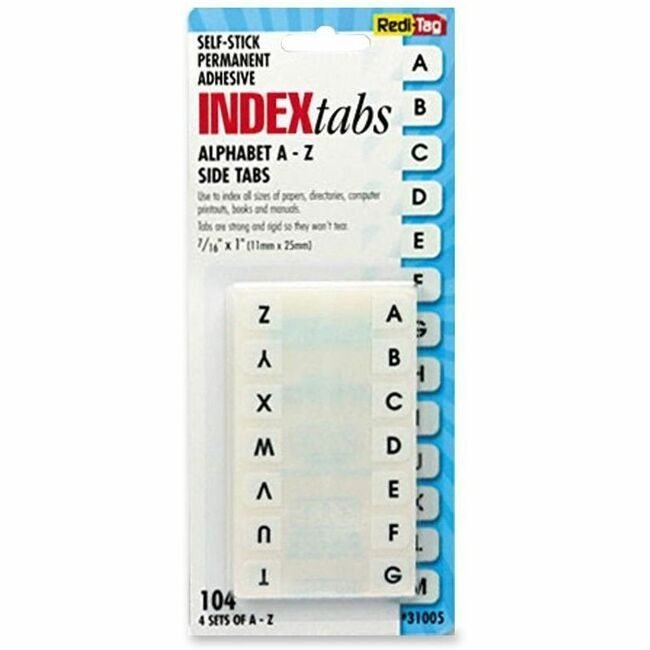 Redi-Tag Tab Alphabet A-Z Side We RTG31005